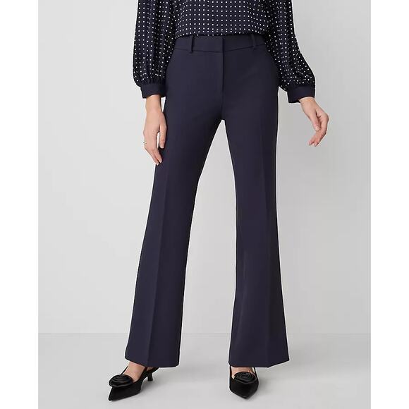 Ann Taylor The Jayne Velvet High Rise Trouser Night Sky Women's Size 2 NWT - Picture 1 of 14